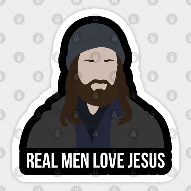 Real Men Love Jesus - The Walking Dead Sticker by Izzie | Fandom 101 - For The Geeks